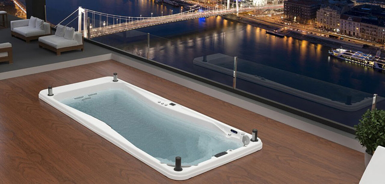 Wellis Amazonas SwimSpa – geräumiges SwimSpa mit fortschrittlicher Strömungstechnologie und modernem Design, ideal für Schwimmen, Fitness und Entspannung.