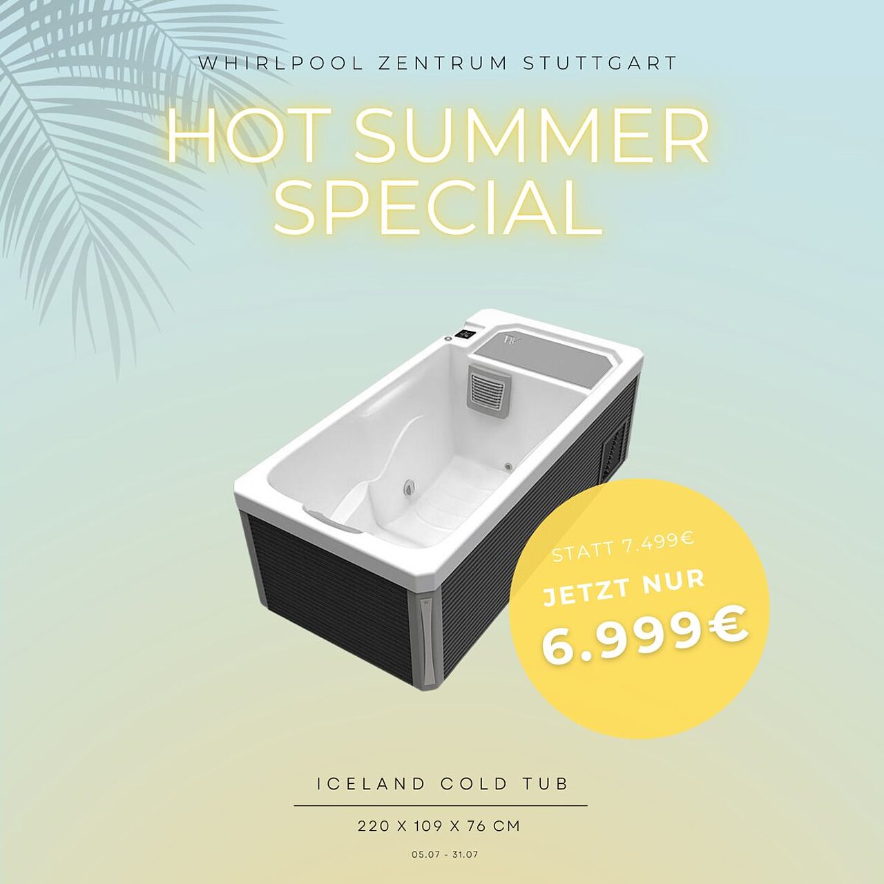 Werbebanner für Kalte Wanne von Wellis