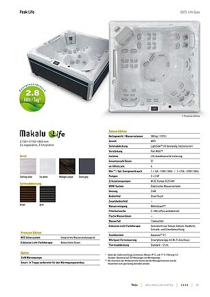 Kleinansicht Datenblatt für den Whirlpool Makalu von Wellis