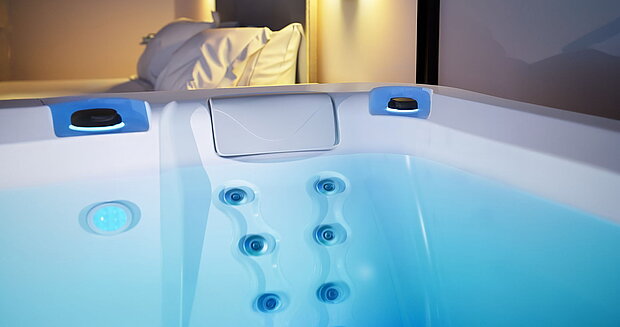 Detailansicht eines massageplatzes im Whirlpool