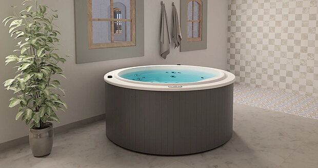 Whirlpool Aquavia Sundown in einem Raum