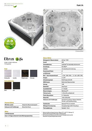 Datenblatt des Whirlpool Elbrus Life