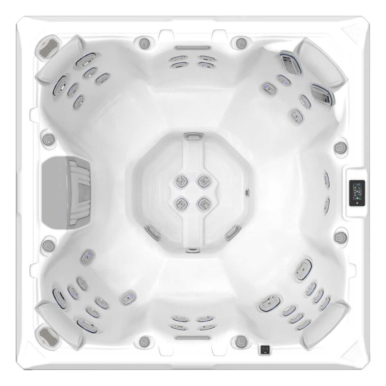 Der Whirlpool Mandala Life von Wellis, Ansicht von Oben