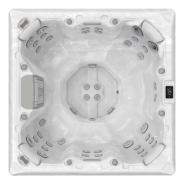 Whirlpool Mandala von oben in Ice White