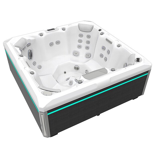 Ansicht Whirlpool Mandala von Wellis ohne Wasser in Ice-White