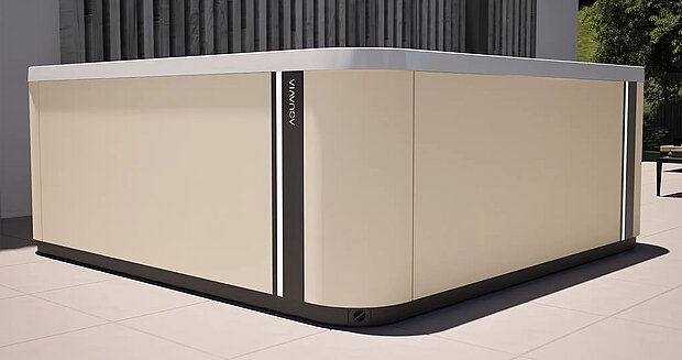 Seitenansicht des Whirlpool Velvet von Aquavia