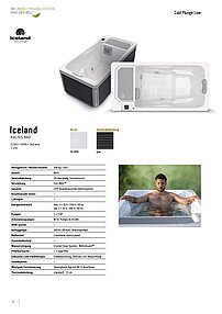Datenblatt des Iceland kalte Wanne von Wellis
